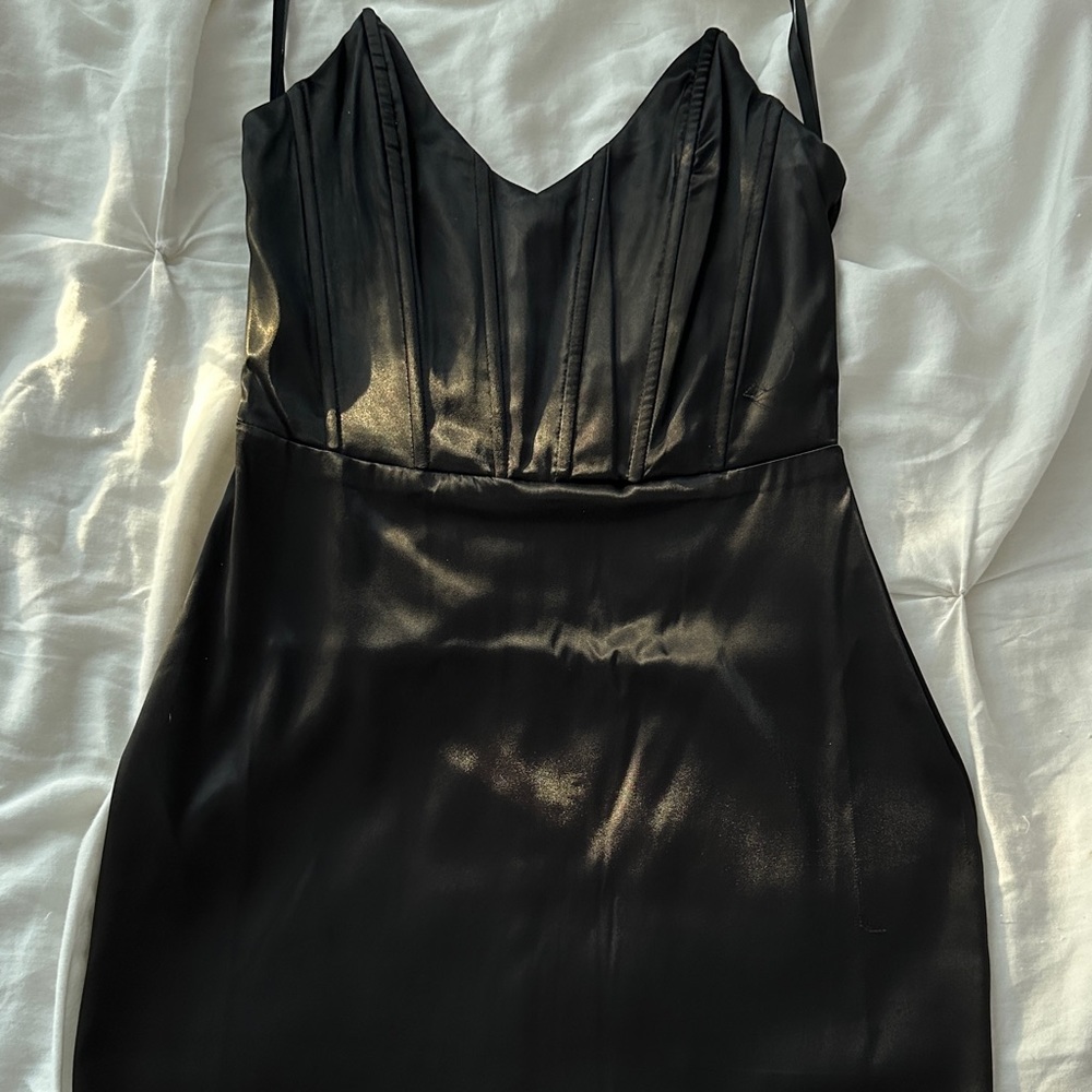 no strap | v-line | black | dress | short | tight 👠🖤